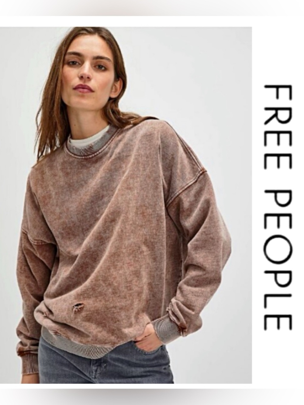 🚩🚩2-DAY SALE!🚩🚩NwT’s-$90 FREE PEOPLE Classic Crew Sweatshirt Slouchy/Oversized
